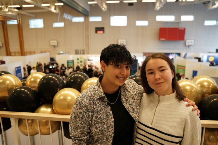 Asia Lucatello and Tanja Tanaka were two of the students who visited the fair.